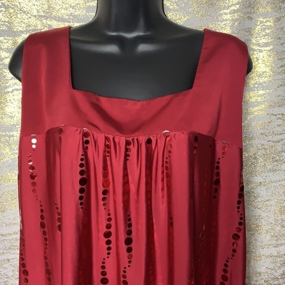 Encore Petite oversized hot red sleeveless top size 3X - Picture 3 of 9
